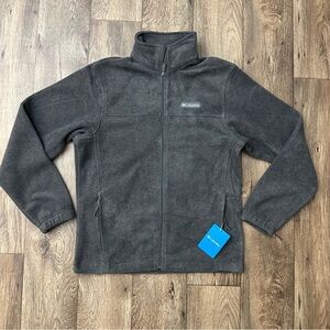 Columbia Mountain Full Zip Fleece Sweater Jacket Men’s Size S Gray
